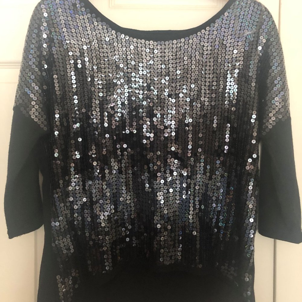 Black Sequin Top